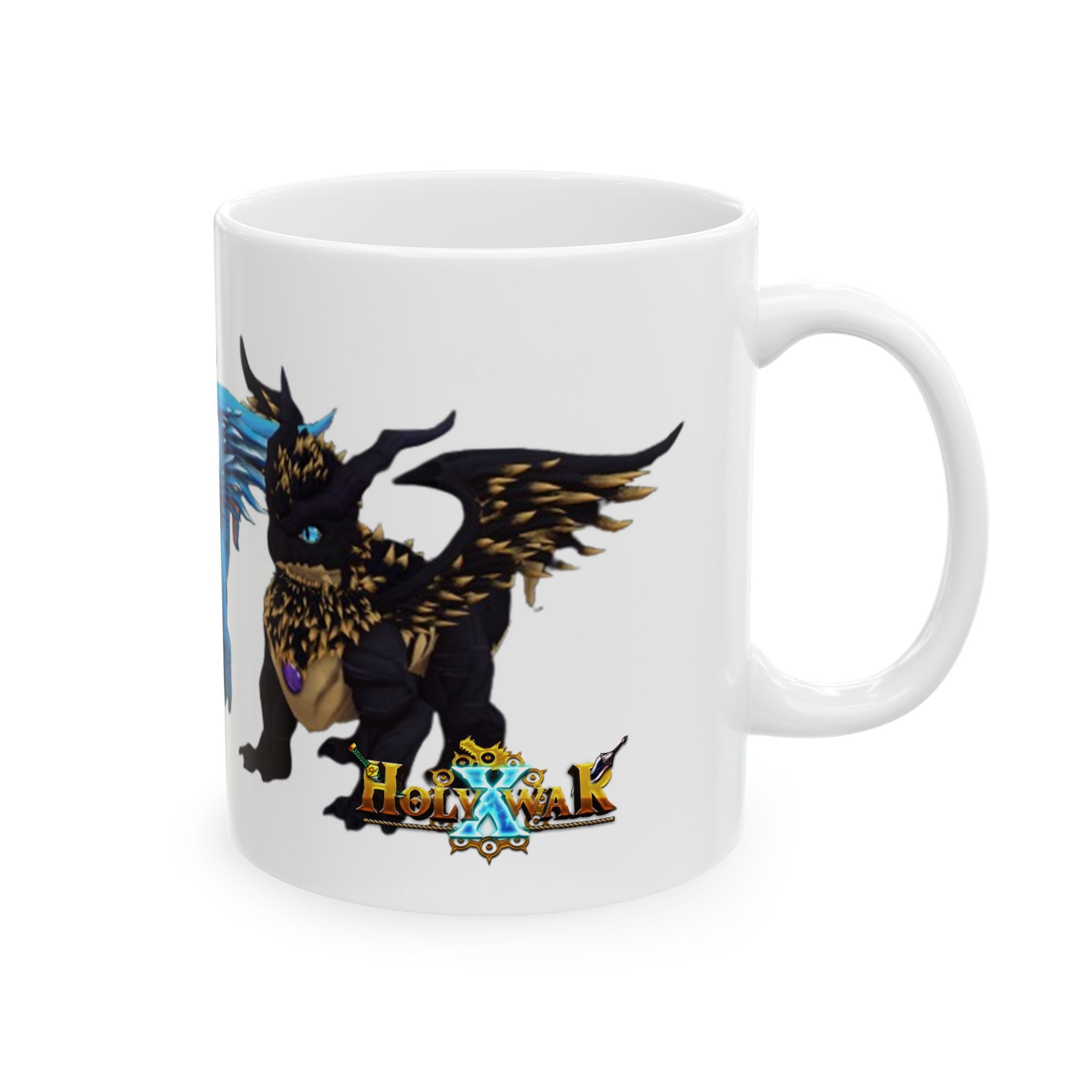 Roblox HWX mug – triple dragon ceramic design