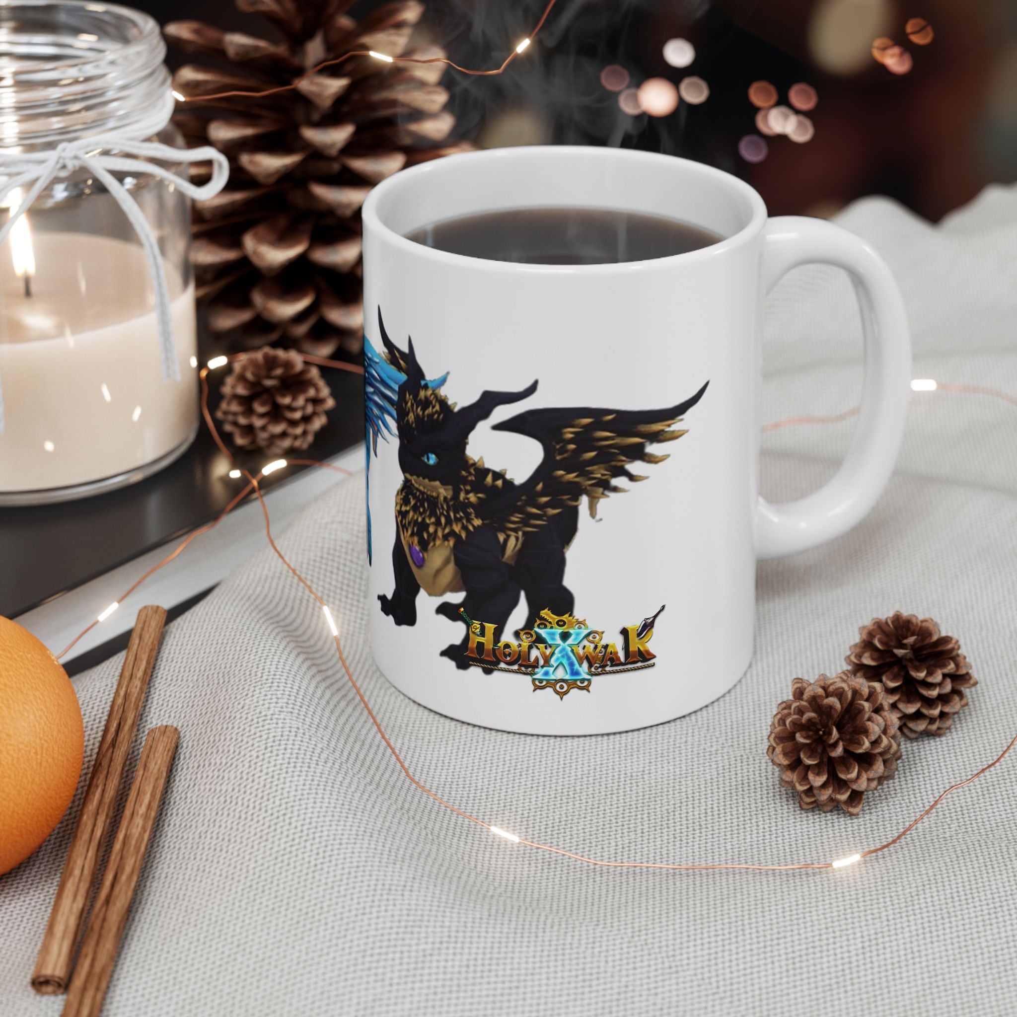 Roblox HWX mug – triple dragon ceramic design
