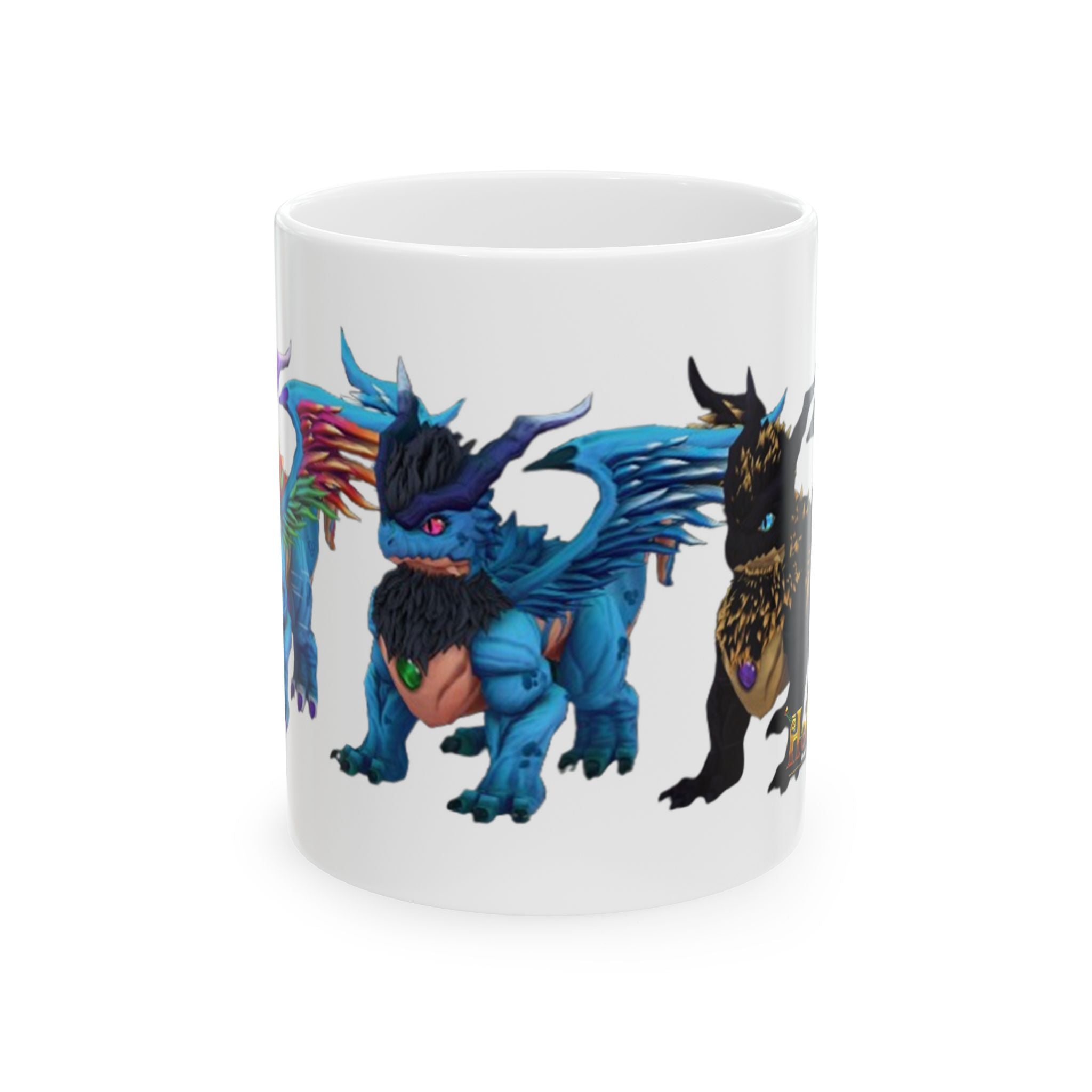 Roblox HWX mug – triple dragon ceramic design
