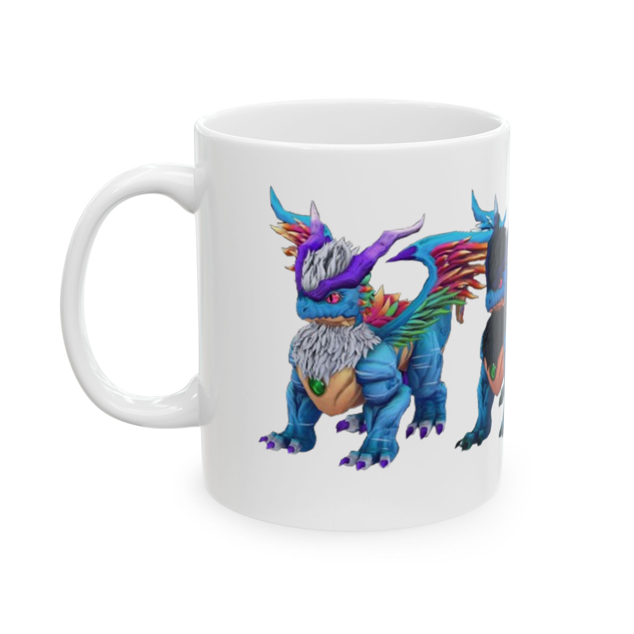 Roblox HWX mug – triple dragon ceramic design