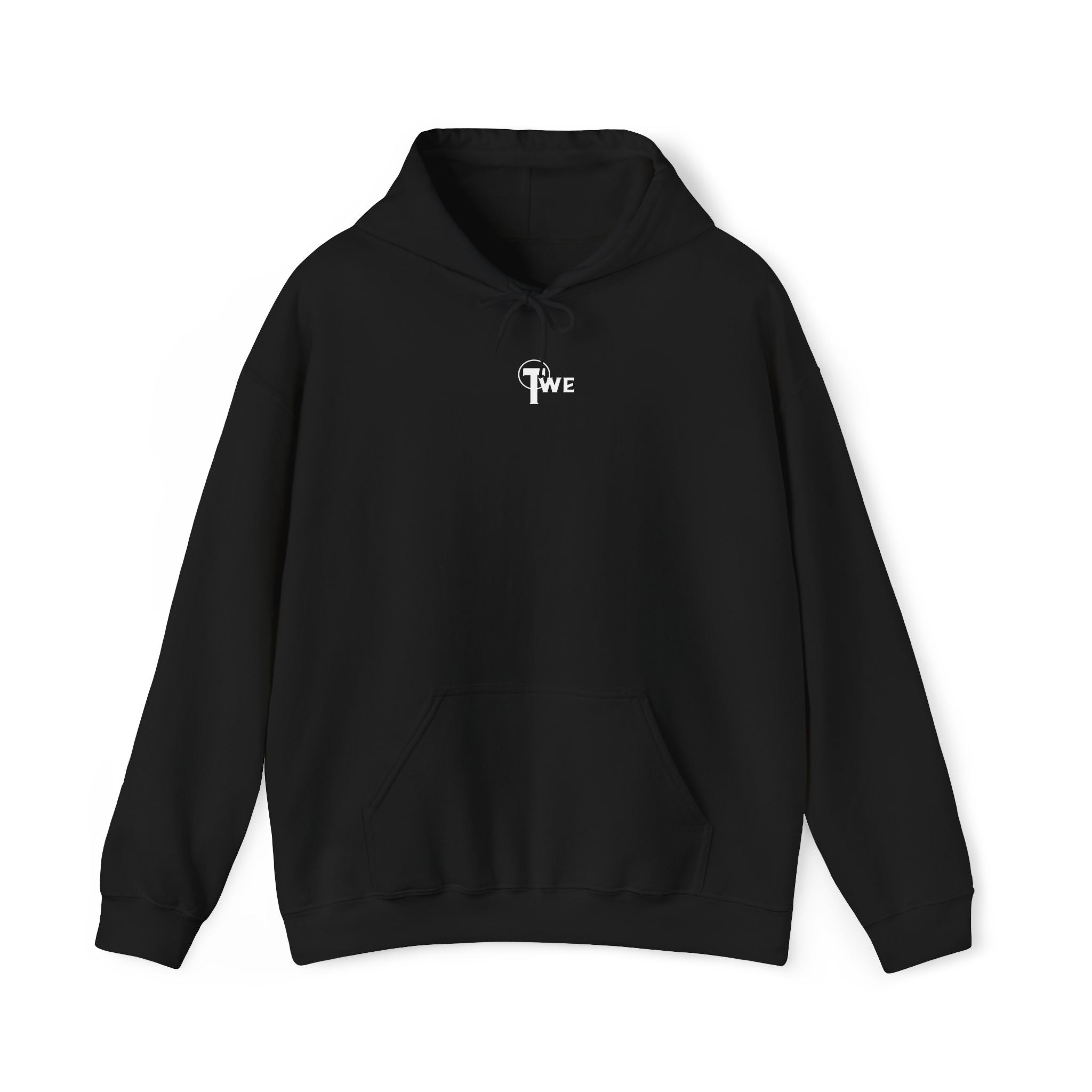 TweNa LOCKED-IN 44 Black Hoodie with Japanese text and techwear design – Front view