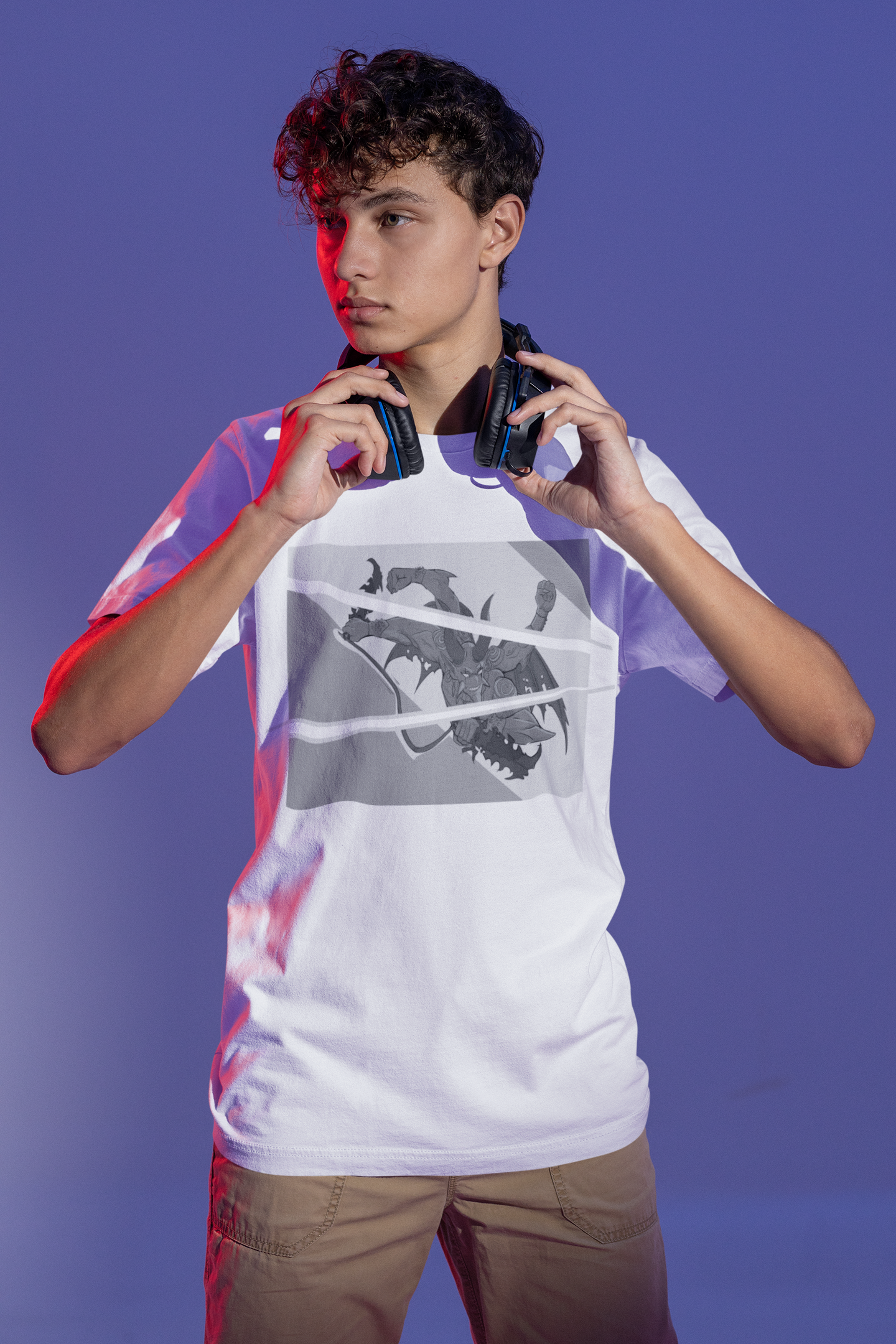 Roblox Holy War X demon T-shirt – gamer wearing design